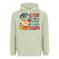 Matcha drink in my hand toes in the sand Heavyweight Hoodie - HRA Design Shop