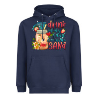 Navy drink in my hand toes in the sand Heavyweight Hoodie - HRA Design Shop