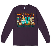 Plum But i think i love Fall most of all gnome Long Sleeve Tee - RanaPortraitStore