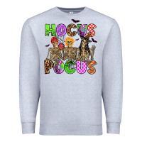 Heather Grey hocus pocus skeleton Premium Sweatshirt - AdoDesignShop