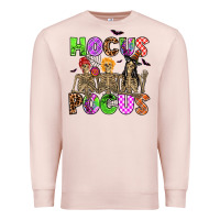 Pale Pink hocus pocus skeleton Premium Sweatshirt - AdoDesignShop