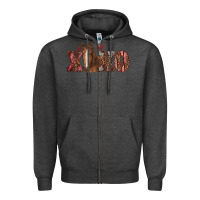 Charcoal Heather xoxo horse Zipper Hoodie - RanaPortraitStore