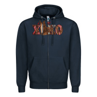 Navy xoxo horse Zipper Hoodie - RanaPortraitStore