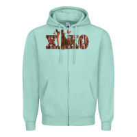Seafoam xoxo horse Zipper Hoodie - RanaPortraitStore