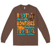Chestnut Boots flannels bonfires leggins American Football Long Sleeve Tee - RanaPortraitStore