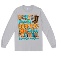 Moon Dust Boots flannels bonfires leggins American Football Long Sleeve Tee - RanaPortraitStore