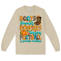 Mushroom Boots flannels bonfires leggins American Football Long Sleeve Tee - RanaPortraitStore