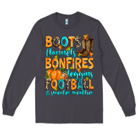 Smoke Boots flannels bonfires leggins American Football Long Sleeve Tee - RanaPortraitStore