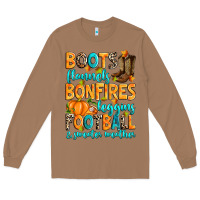 Toasted Coconut Boots flannels bonfires leggins American Football Long Sleeve Tee - RanaPortraitStore