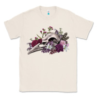Natural Boho floral raven skull Classic Tee - RanaPortraitStore
