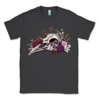 Smoke Boho floral raven skull Classic Tee - RanaPortraitStore
