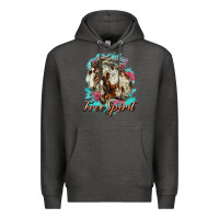 Charcoal Heather free spirit mustang horse Premium Hoodie - LillyAllenDesigns