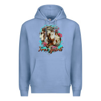 Colony Blue free spirit mustang horse Premium Hoodie - LillyAllenDesigns