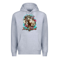 Heather Grey free spirit mustang horse Premium Hoodie - LillyAllenDesigns