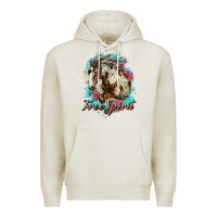 Oatmeal Heather free spirit mustang horse Premium Hoodie - LillyAllenDesigns