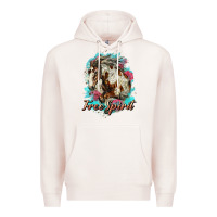 Pale Pink free spirit mustang horse Premium Hoodie - LillyAllenDesigns