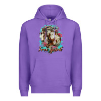 Purple free spirit mustang horse Premium Hoodie - LillyAllenDesigns