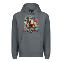 Rock free spirit mustang horse Premium Hoodie - LillyAllenDesigns