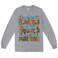 Heather Grey Bonfires flannels Long Sleeve Tee - RanaPortraitStore