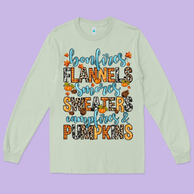 Long Sleeve Tee Bonfires flannels