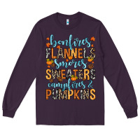 Plum Bonfires flannels Long Sleeve Tee - RanaPortraitStore