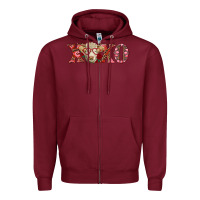 Burgundy xoxo charolais cow Zipper Hoodie - RanaPortraitStore
