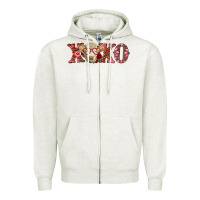 Oatmeal Heather xoxo charolais cow Zipper Hoodie - RanaPortraitStore
