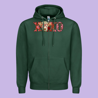Xoxo Charolais Cow Zipper Hoodie Designed By Ranaportraitstore