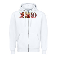 White xoxo charolais cow Zipper Hoodie - RanaPortraitStore