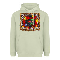 Matcha hockey christmas with lights and stars Heavyweight Hoodie - FaDigitalArtStudio