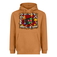 Meerkat hockey christmas with lights and stars Heavyweight Hoodie - FaDigitalArtStudio