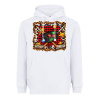 White hockey christmas with lights and stars Heavyweight Hoodie - FaDigitalArtStudio
