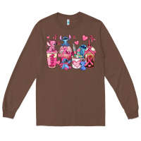Chestnut breast cancer stitch coffee cups Long Sleeve Tee - AdoDesignShop
