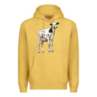 Antique Gold Holstein Heifer Premium Hoodie - LillyAllenDesigns
