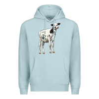 Blue Mist Holstein Heifer Premium Hoodie - LillyAllenDesigns