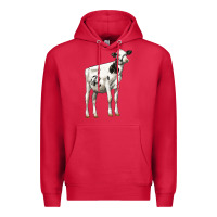 Cardinal Holstein Heifer Premium Hoodie - LillyAllenDesigns