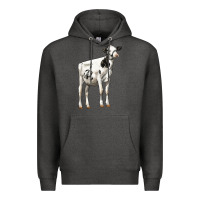 Charcoal Heather Holstein Heifer Premium Hoodie - LillyAllenDesigns