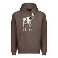 Coffee Holstein Heifer Premium Hoodie - LillyAllenDesigns