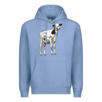 Colony Blue Holstein Heifer Premium Hoodie - LillyAllenDesigns