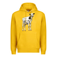 Lemon Holstein Heifer Premium Hoodie - LillyAllenDesigns