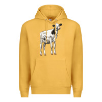 Mustard Holstein Heifer Premium Hoodie - LillyAllenDesigns