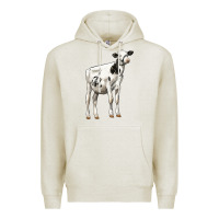 Oatmeal Heather Holstein Heifer Premium Hoodie - LillyAllenDesigns