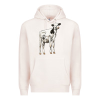 Pale Pink Holstein Heifer Premium Hoodie - LillyAllenDesigns