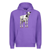 Purple Holstein Heifer Premium Hoodie - LillyAllenDesigns