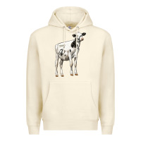 Sandshell Holstein Heifer Premium Hoodie - LillyAllenDesigns