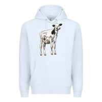 White Holstein Heifer Premium Hoodie - LillyAllenDesigns