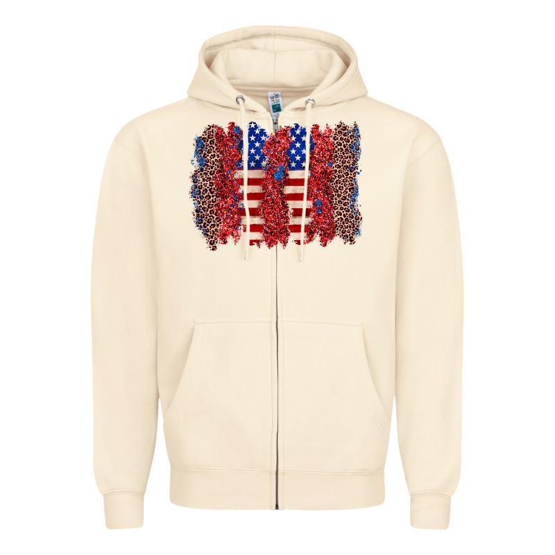 4th Of July Brushstroke Zipper Hoodie by Zillion Design Studio | Teevron