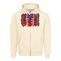 Sandshell 4th of july brushstroke Zipper Hoodie - Zillion Design Studio