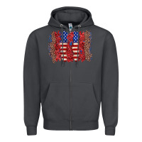 Smoke 4th of july brushstroke Zipper Hoodie - Zillion Design Studio