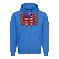True Royal 4th of july brushstroke Zipper Hoodie - Zillion Design Studio